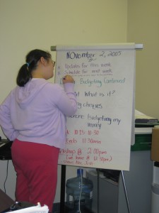 writing on a white board