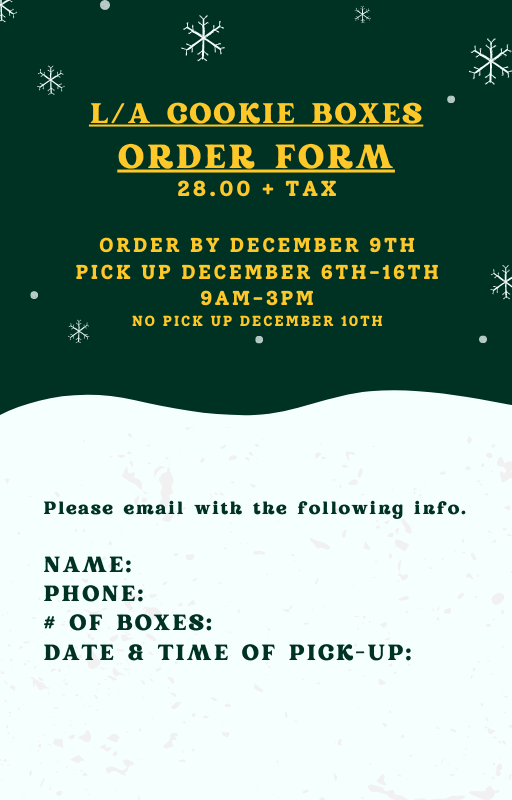 holiday cookie order form