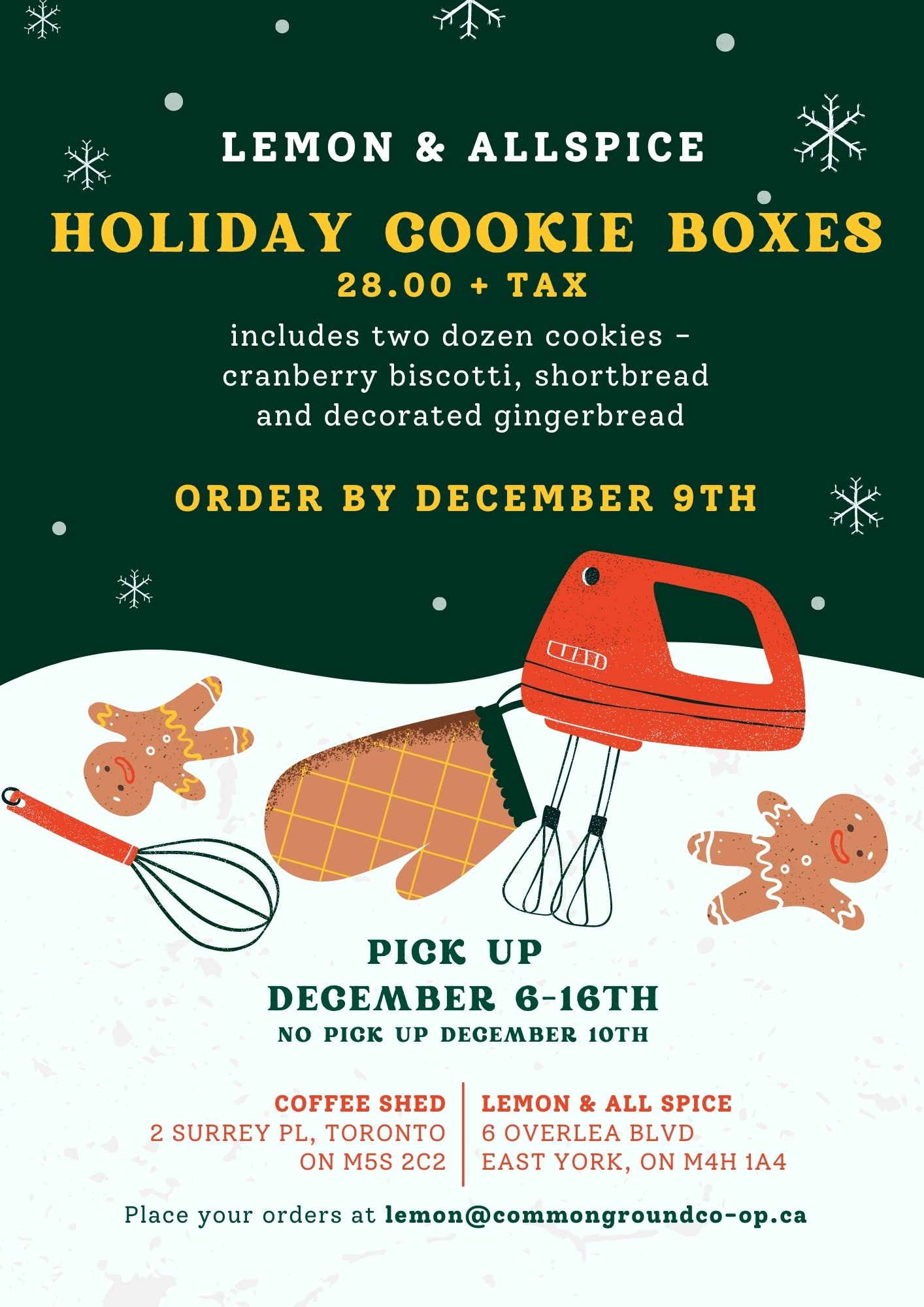 holiday cookie poster