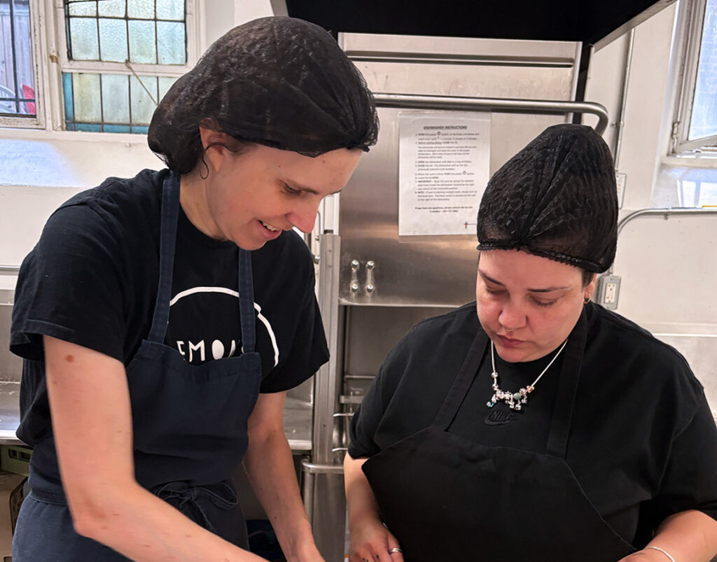 Working in the Lemon & Allspice kitchen